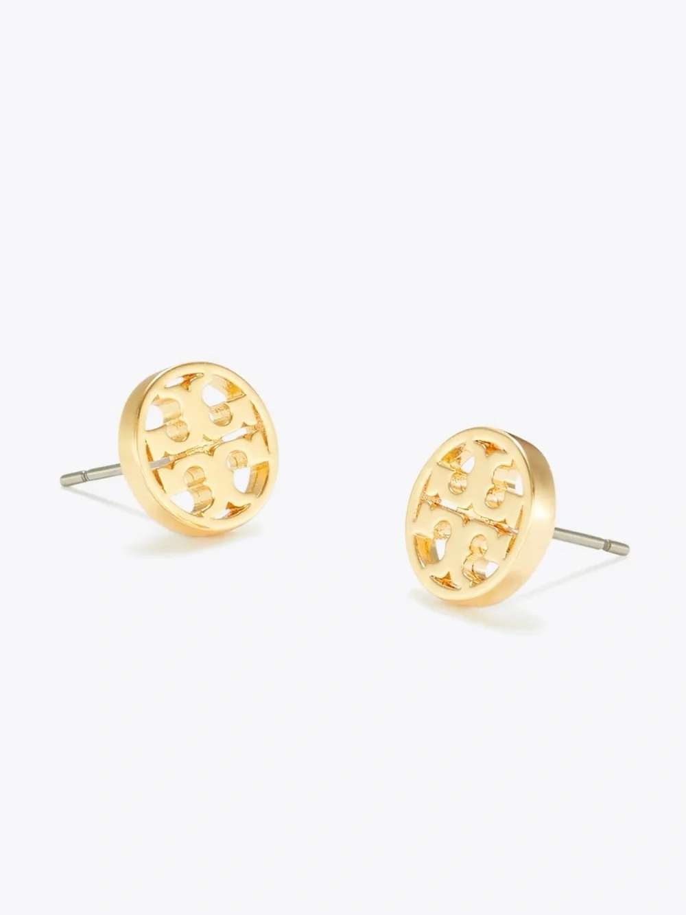 TORY BURCH Miller Icon Stud Earrings in 18k Plated Gold